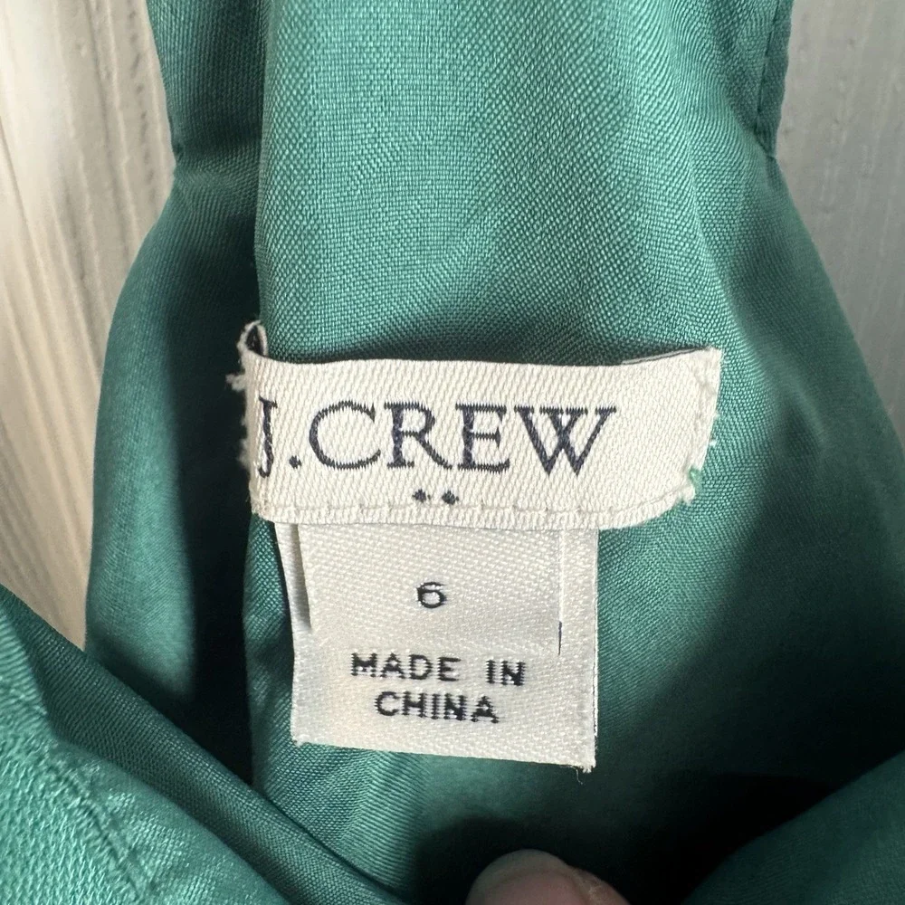 J. Crew Factory Scalloped Cami‎ Top Kelly Green Women's Size 6